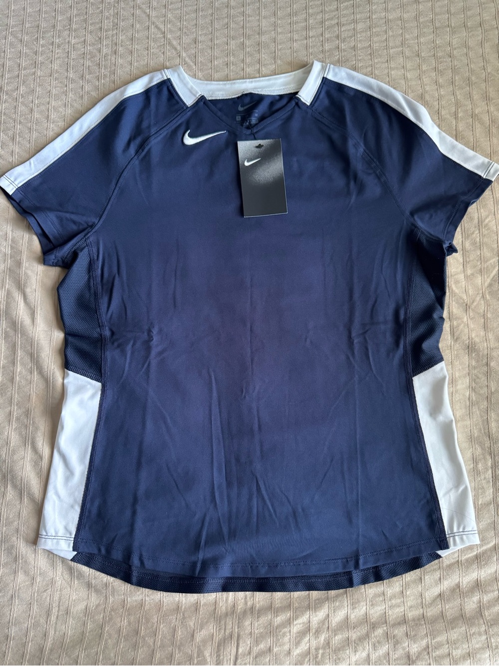 Nike Girls XL Navy and White Athletic Top